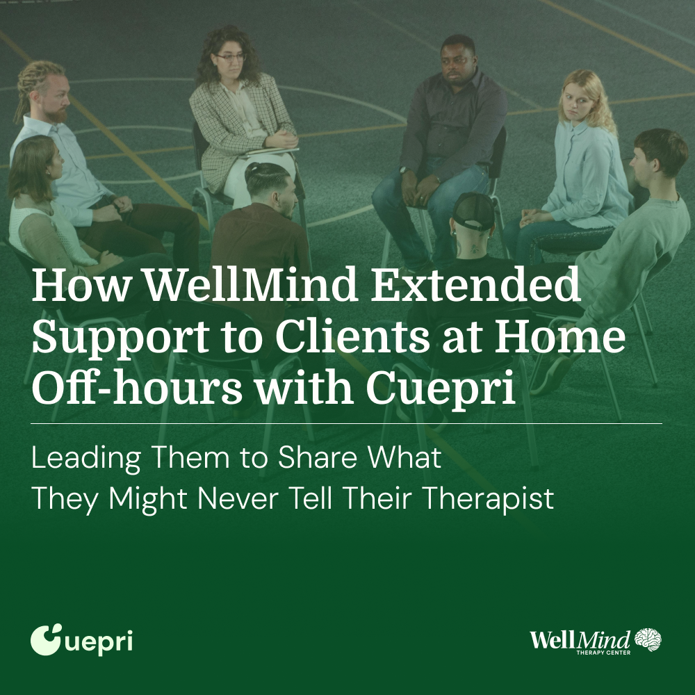 A group of people sitting in a group therapy setting engaged in conversation. Overlayed on the image is the title of the content it links to reading 